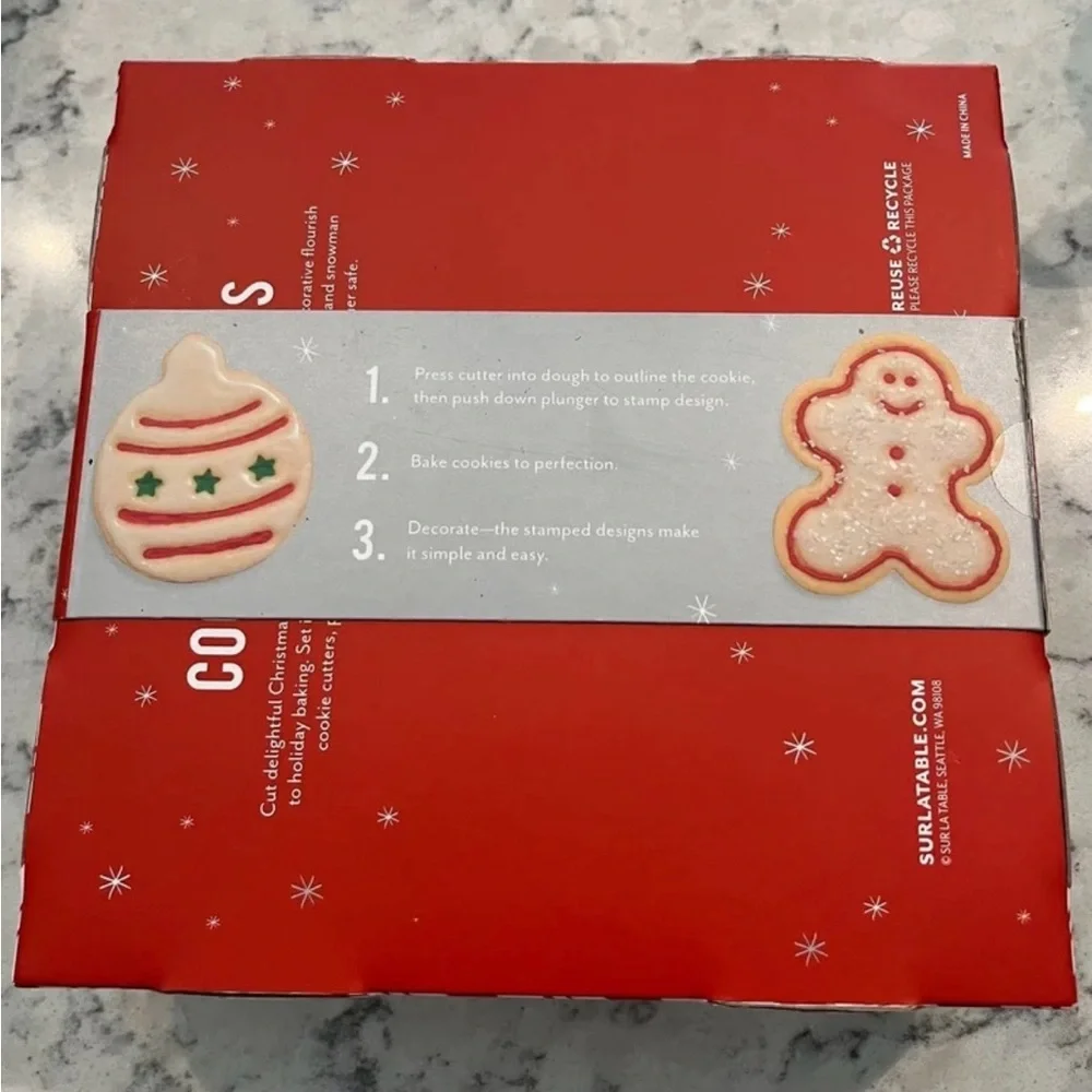 Sur La Table Christmas Cookie Cutters New in Package Set 4